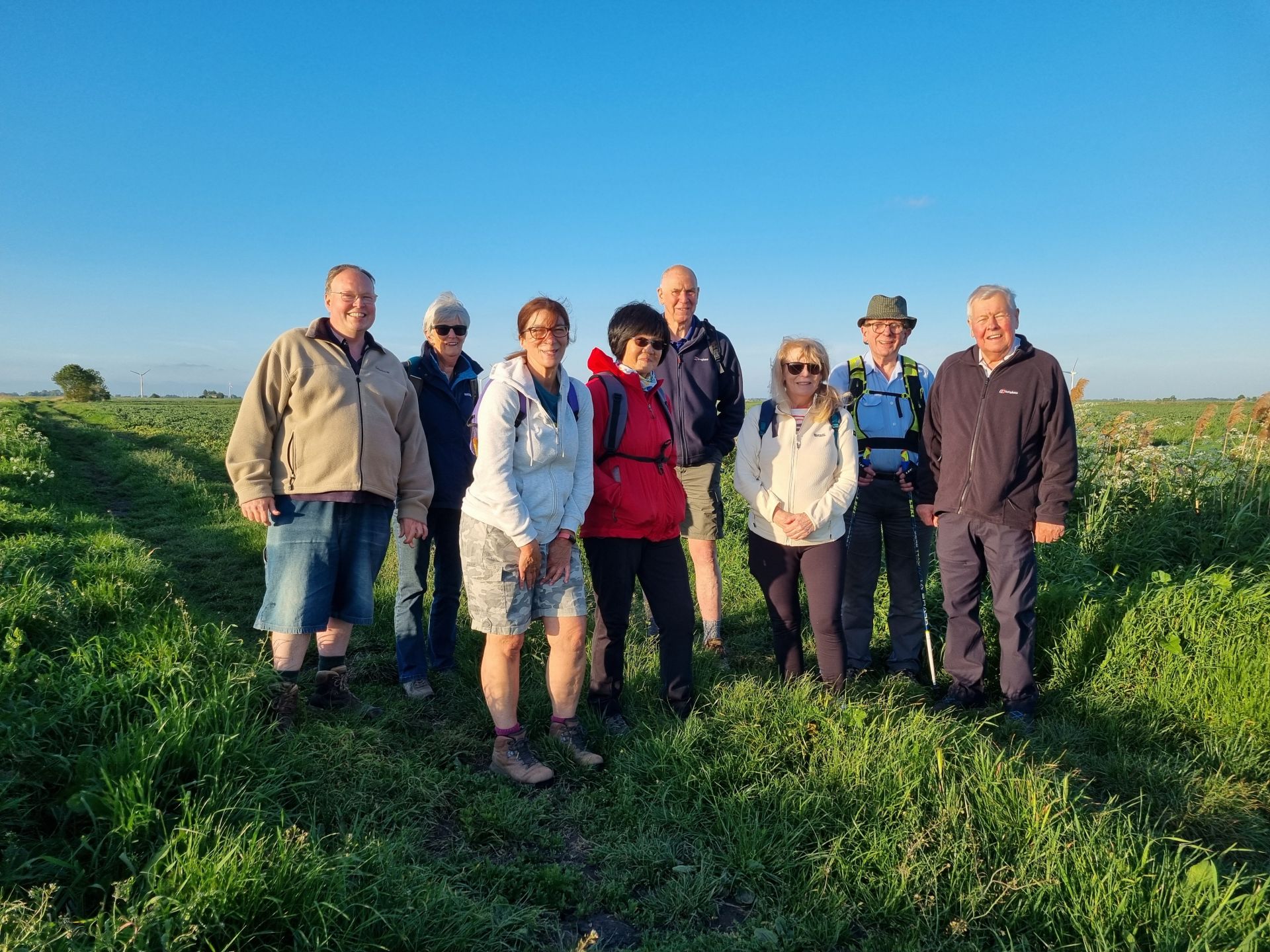 members of the Huntingdon Group on Tick Fen - a motley crew!!!